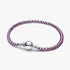 Purple Cord Box Chain Bracelet Purple Cord Box Chain Bracelet