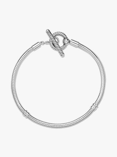 Pandora Moments T-Bar Snake Chain Bracelet