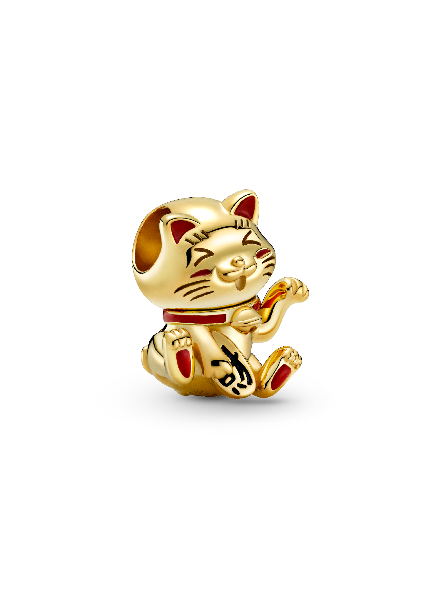 ルミナスキャット キム Cute Fortune Cat Charm | Pendant | Gold plated | Pandora UK