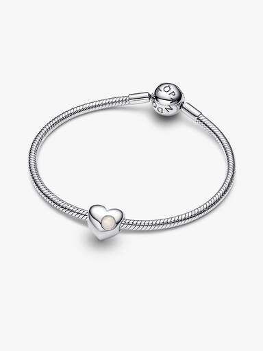 Engravable June Birthstone Heart Charm