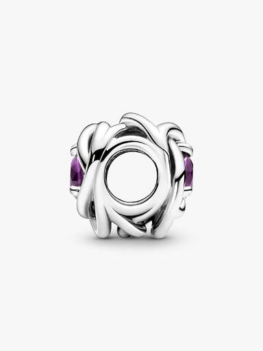 February Birthstone Eternity Circle Charm
