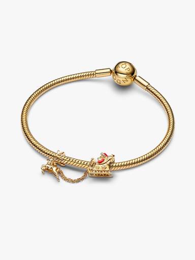 Santa Sleigh Double Charm