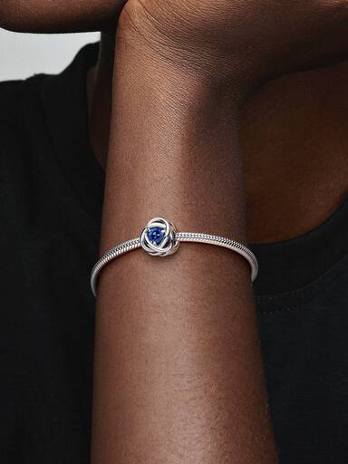 September Birthstone Eternity Circle Charm