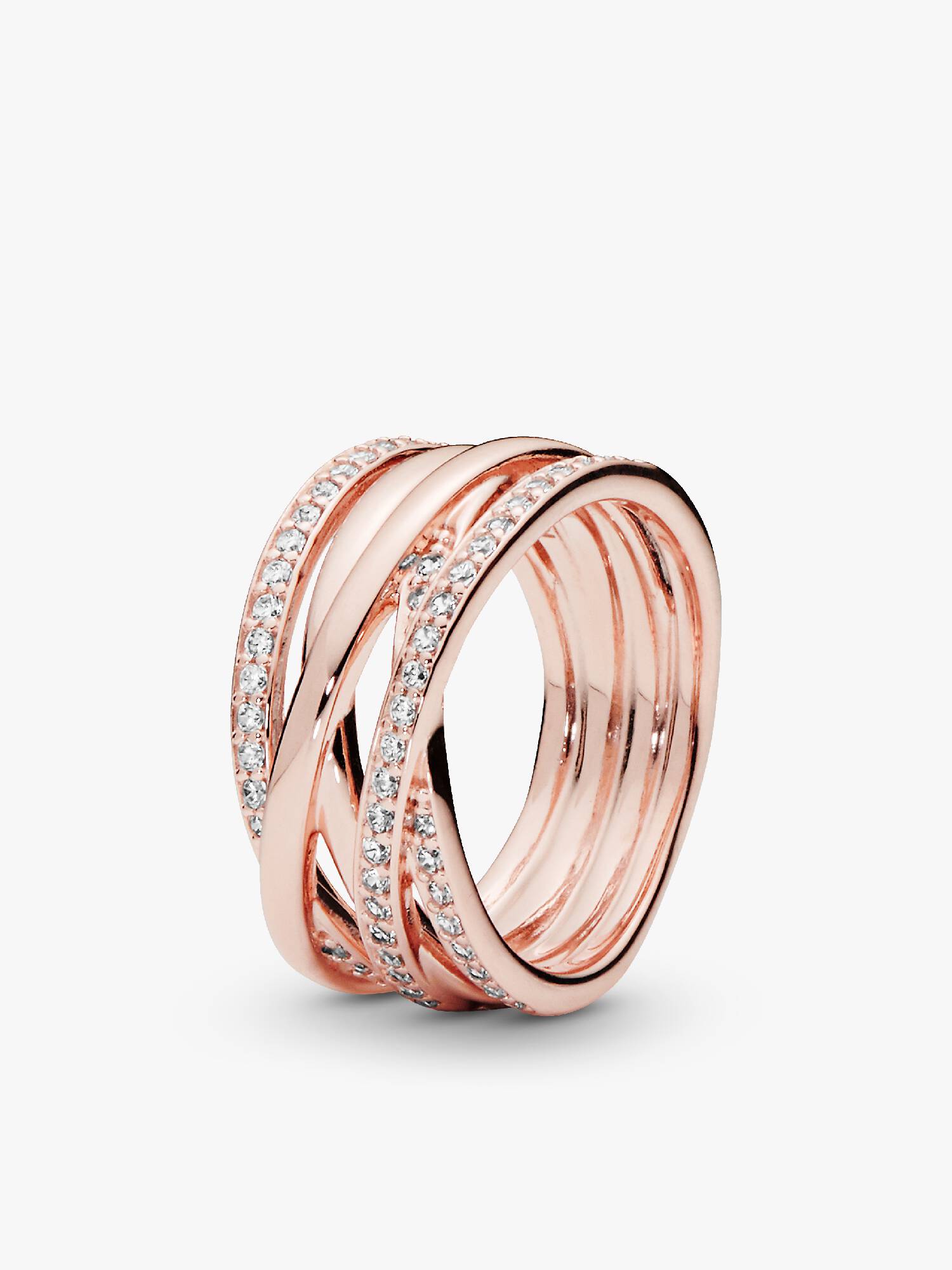 Sparkling & Polished Lines Ring