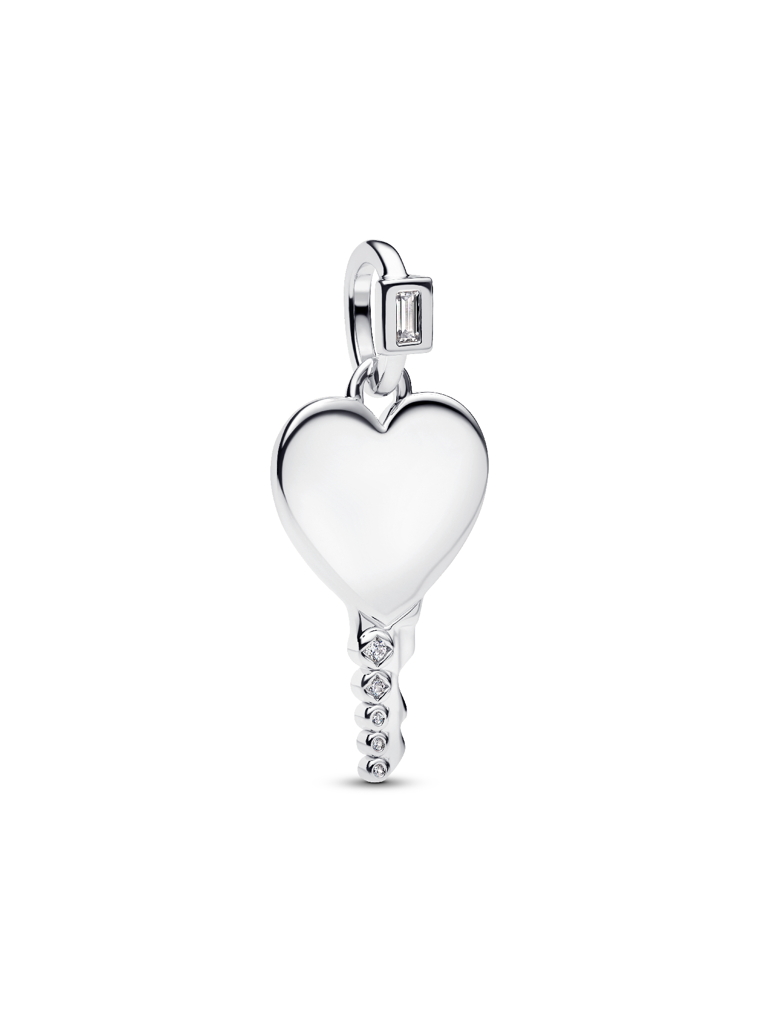 Engravable Heart Key Pendant