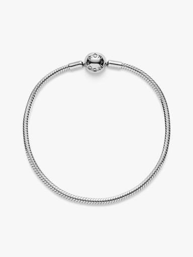 Pandora Moments Barrel Clasp Snake Chain Bracelet