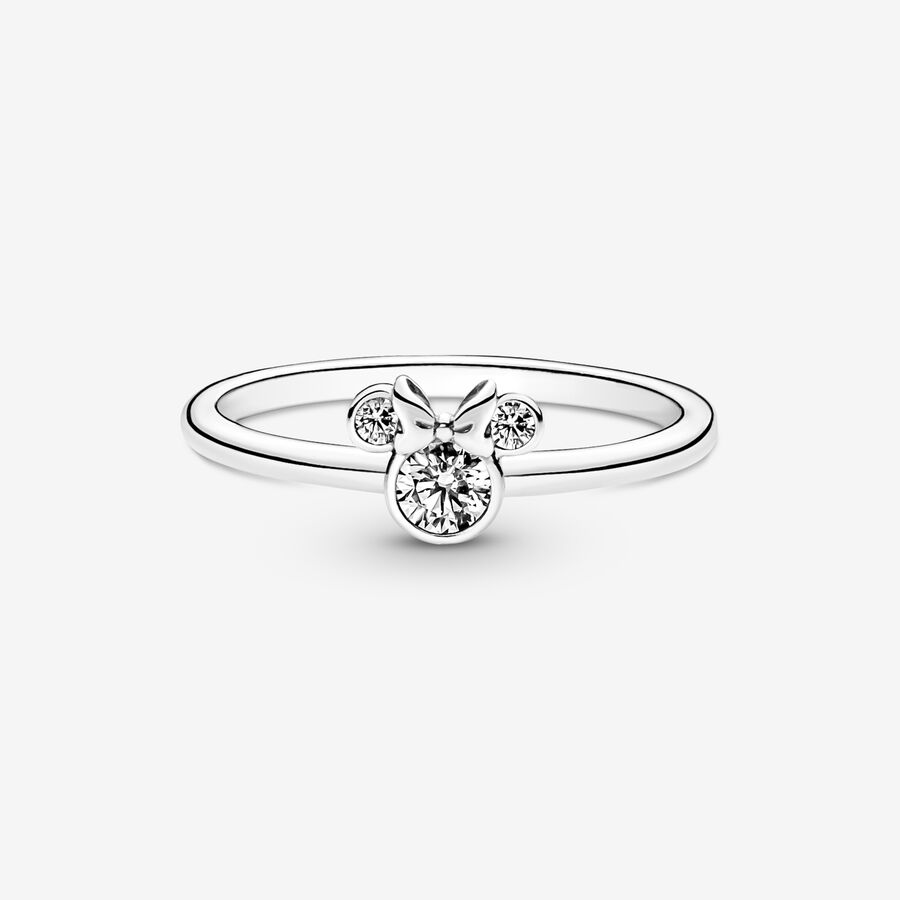 Disney Minnie Mouse Sparkling Head Ring | Pandora UK