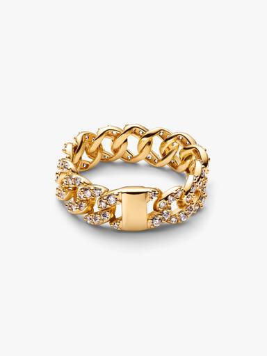 Pavé Cuban Chain Ring