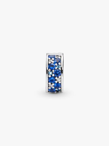 Blue Pavé Clip Charm