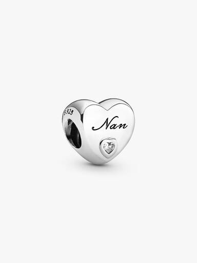Polished Nan Heart Charm