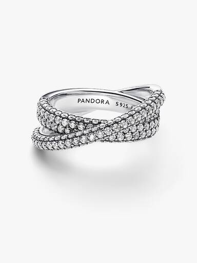 Pandora Timeless Pavé Crossover Dual Band Ring