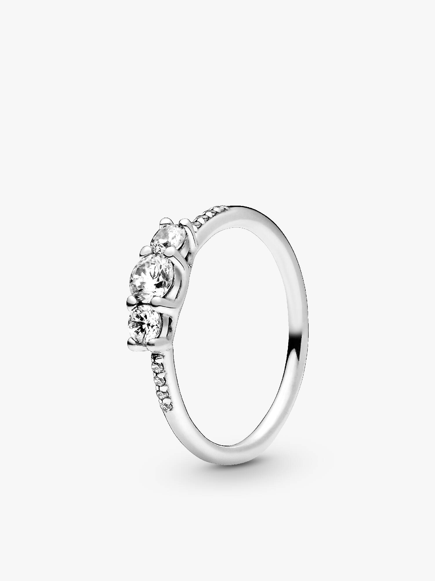 Clear Three-Stone Ring