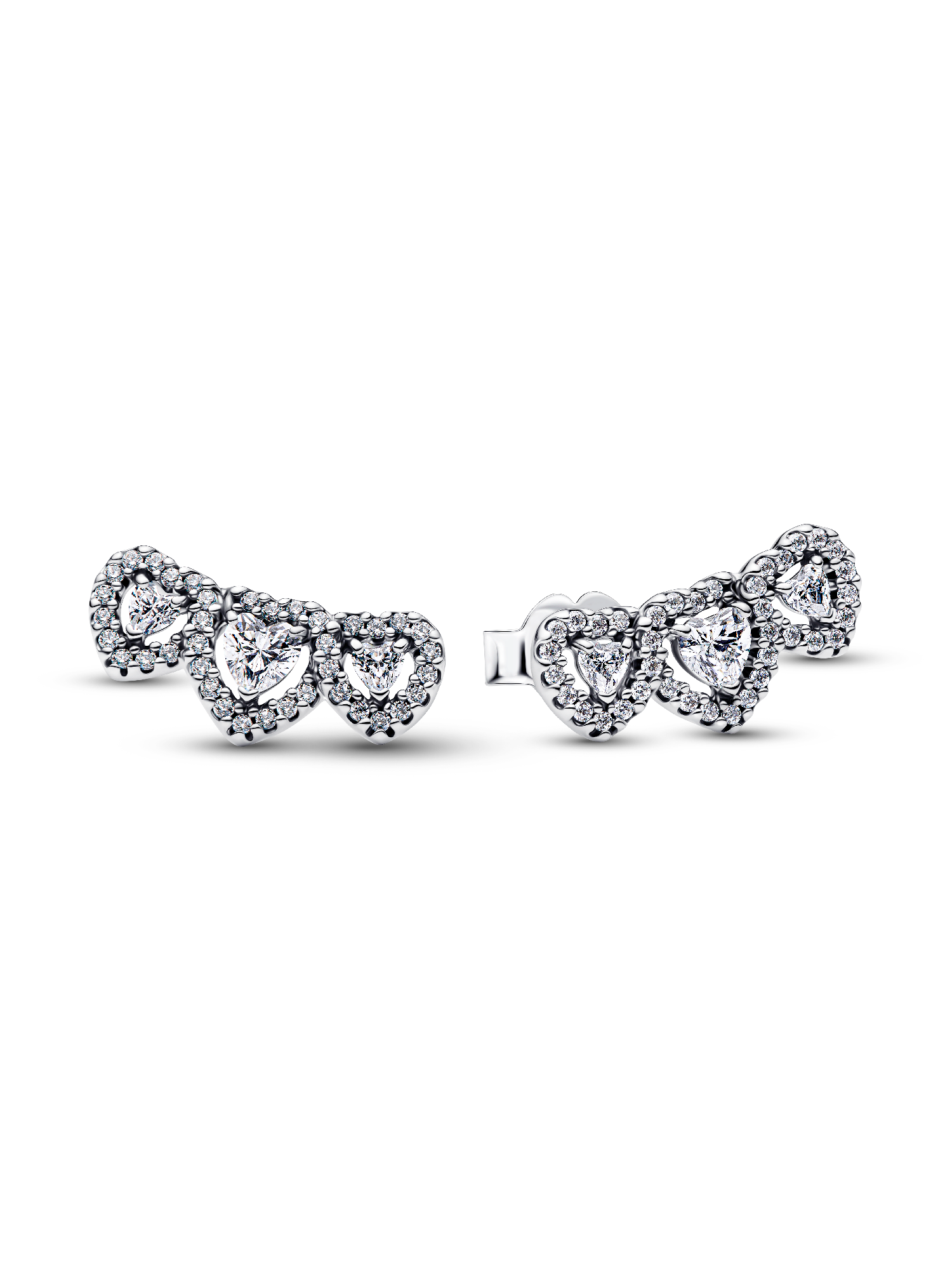 Halo Heart Trilogy Stud Earrings