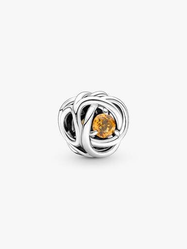 November Birthstone Eternity Circle Charm