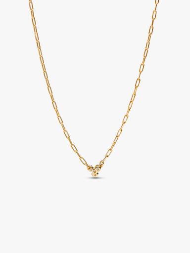 Pandora Era Lab-Grown Diamond Cluster Paperclip Chain Necklace