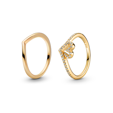 14K Gold Plated Wishbone Ring Bundle