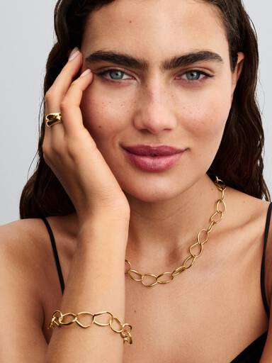 Organically Shaped Link Necklace