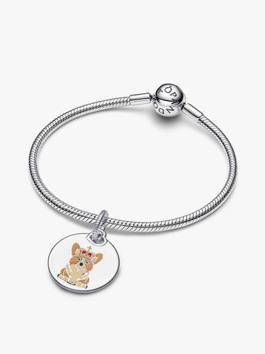 Royal Corgi Engravable Round Tag Pendant