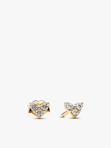 Triple Stone Heart Jewellery Set