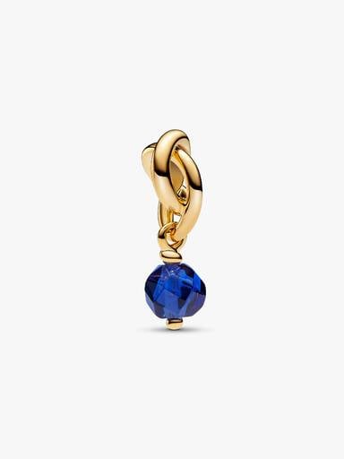 September Birthstone Eternity Circle Dangle Charm