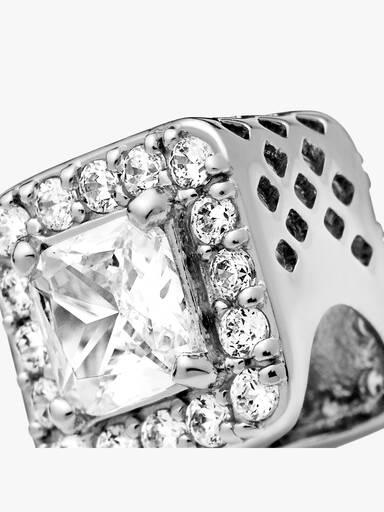 Square Sparkle Halo Charm