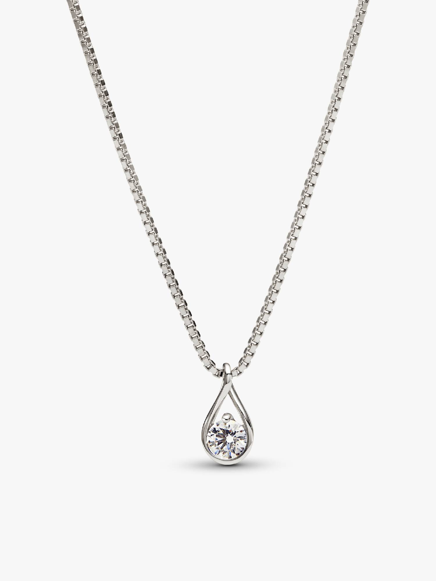 Pandora Infinite 14k White Gold Lab-grown Diamond Pendant Necklace
