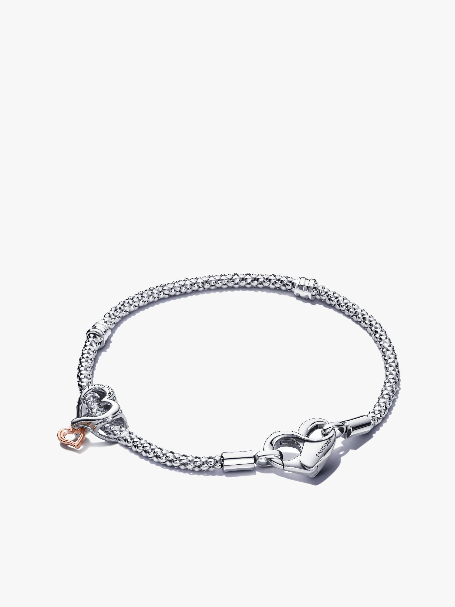Pandora Moments Studded Chain Bracelet & Heart Charm Set