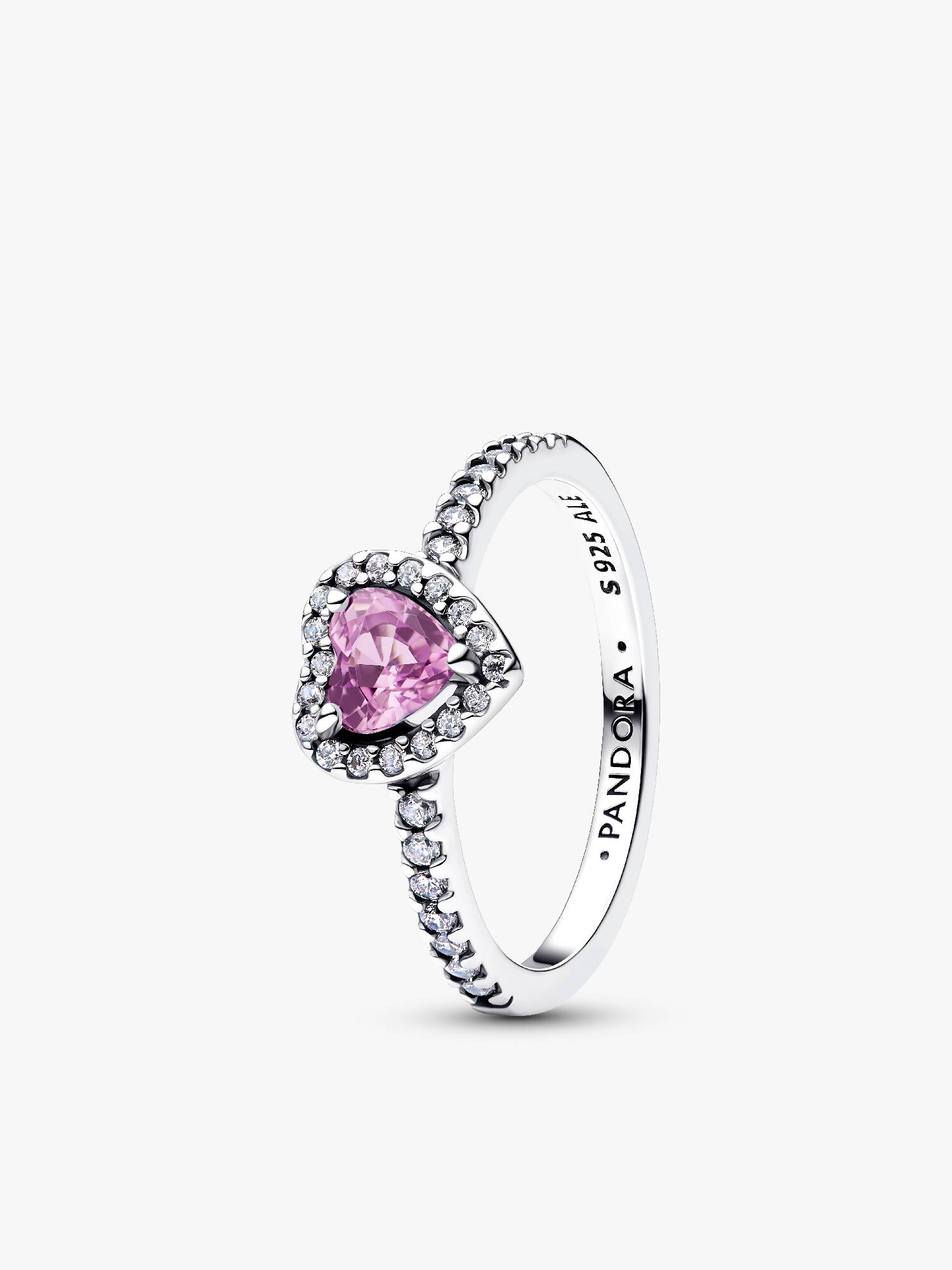 Elevated Light Purple Heart Ring