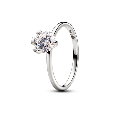 Pandora Nova 14k White Gold Lab-grown Diamond Ring