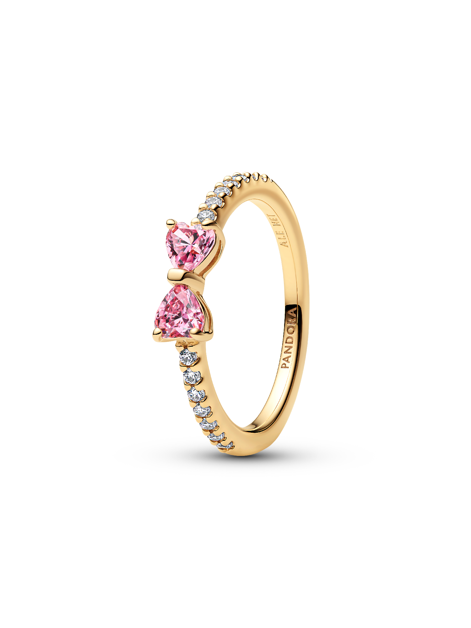 Sparkling Pink Bow Ring