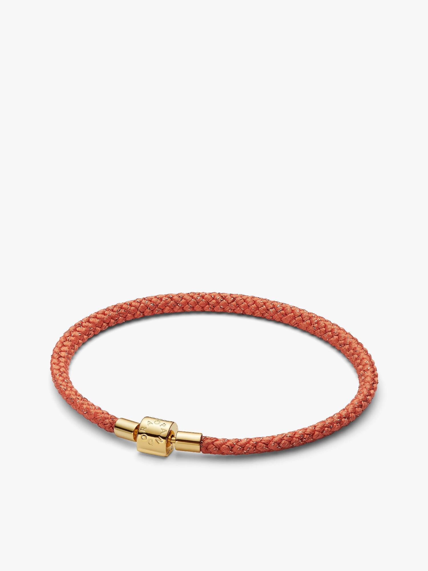 Shimmering Orange Cord Bracelet