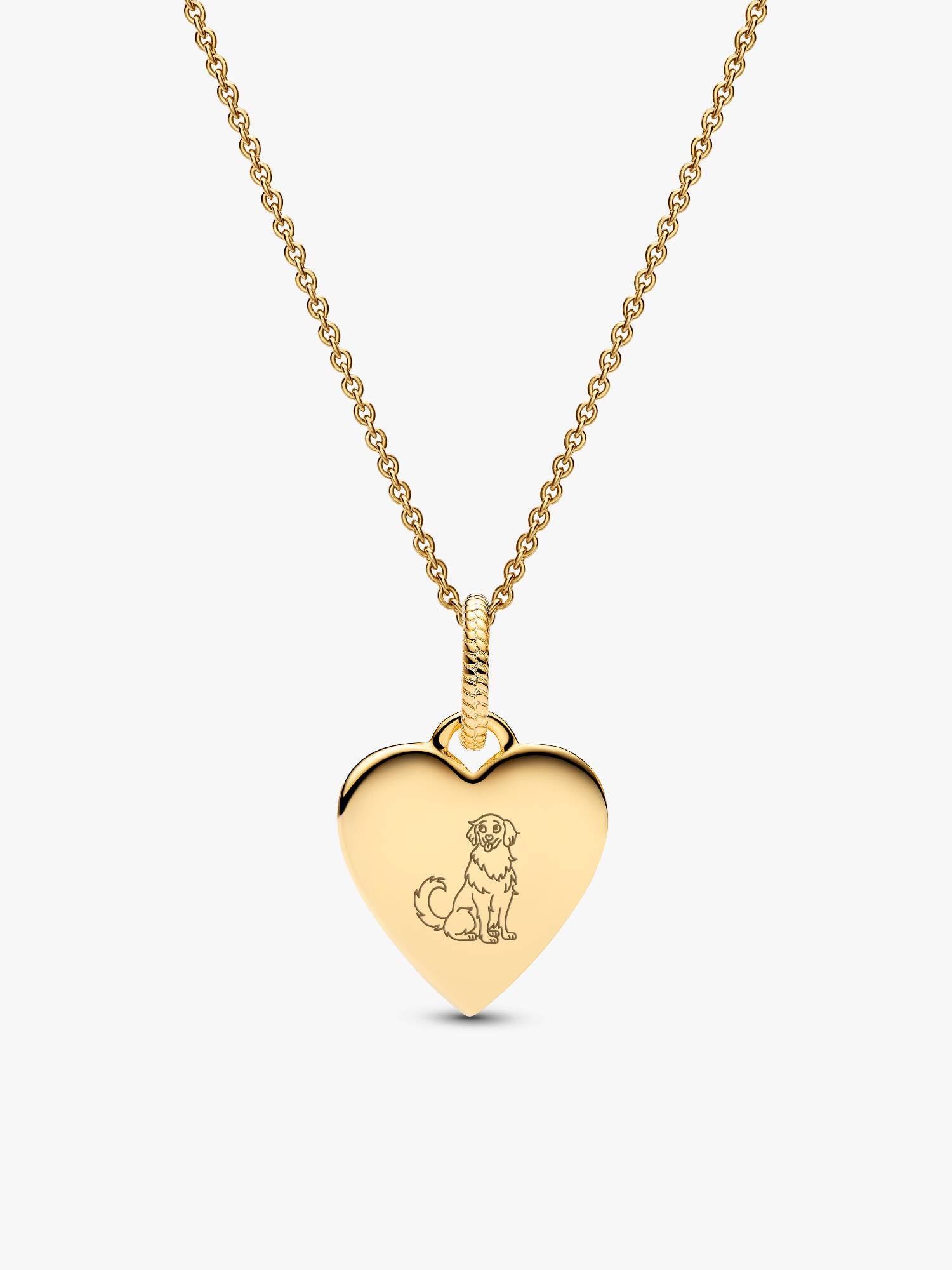 Engravable Heart Pendant Necklace