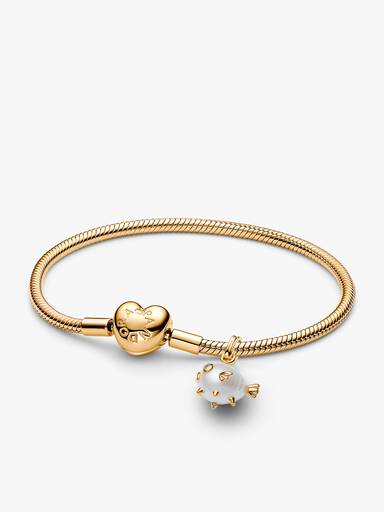 Baroque Pearl Puffy Fish Charm & Bracelet Set