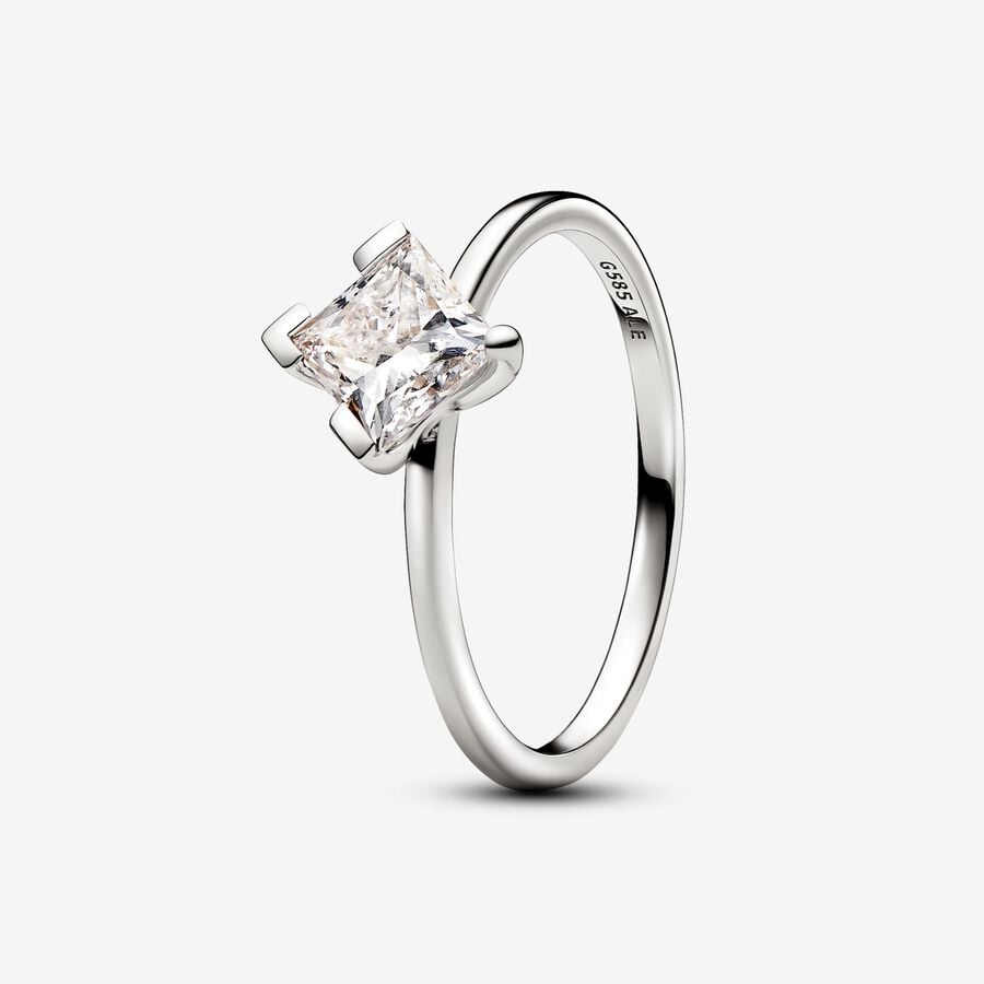 Pandora Nova 14k White Gold Lab-grown Diamond Ring image number 0