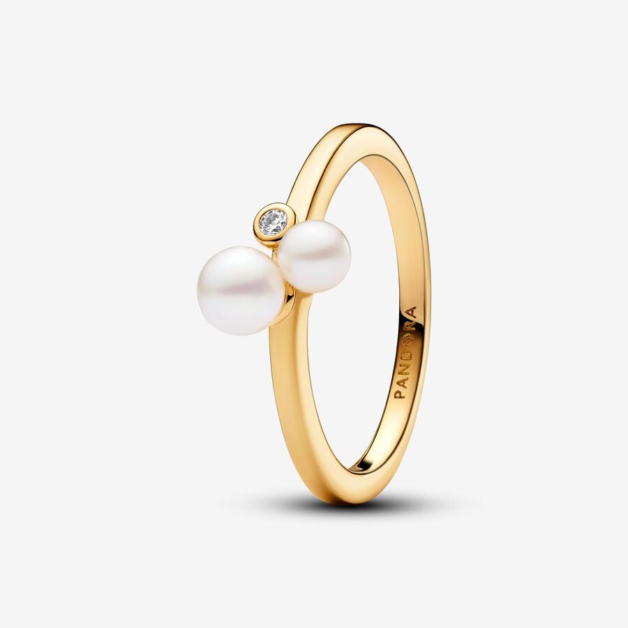 Duo Treated Freshwater Cultured Pearls Ring image number 0