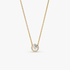 Sparkling Round Halo Pendant Collier Necklace Sparkling Round Halo Pendant Collier Necklace
