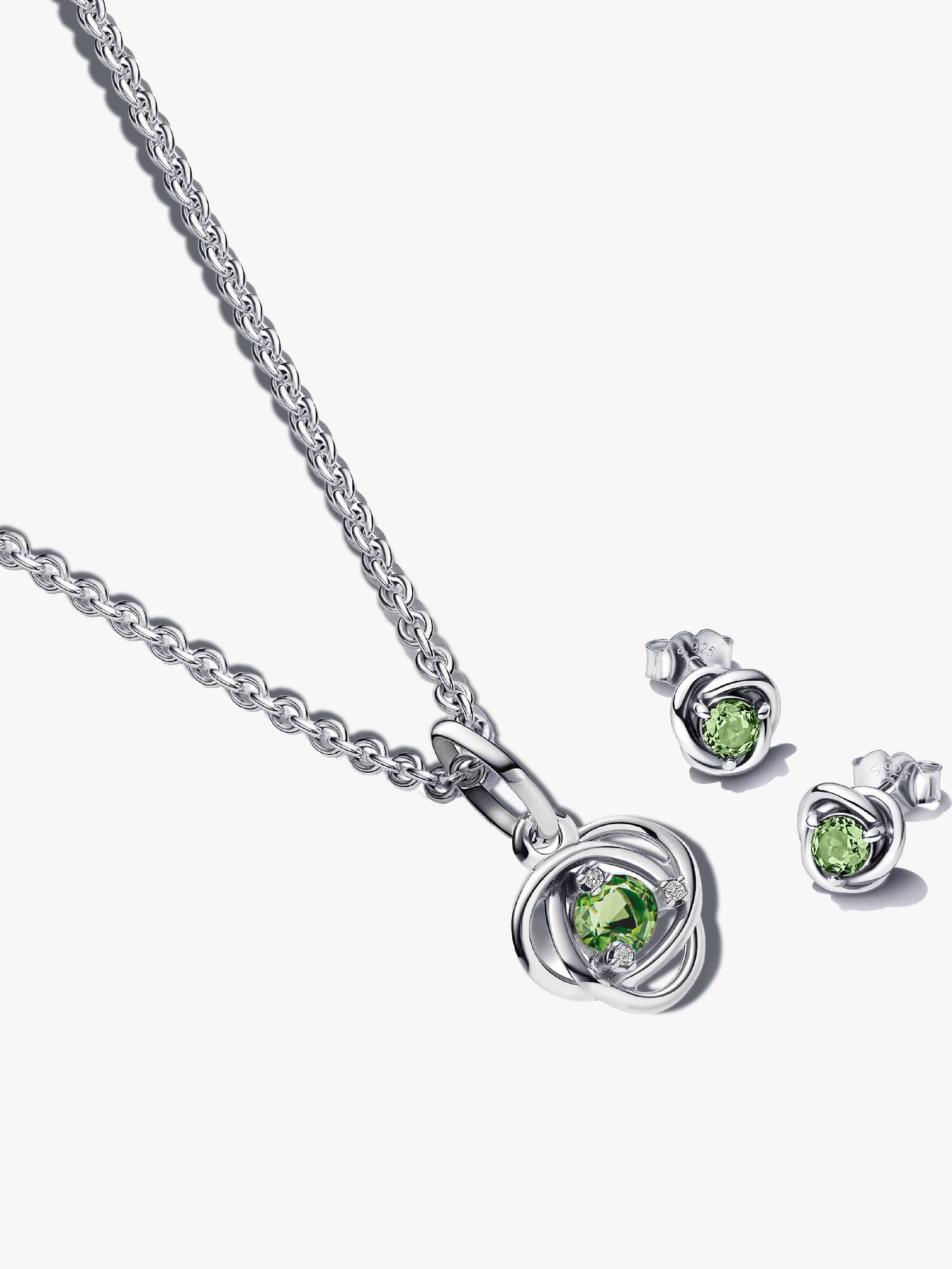 August Braided Birthstone Dangle Necklace & Earrings Set