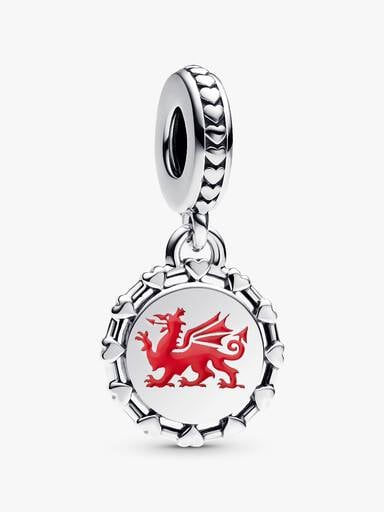 Engravable Welsh Red Dragon Dangle Charm