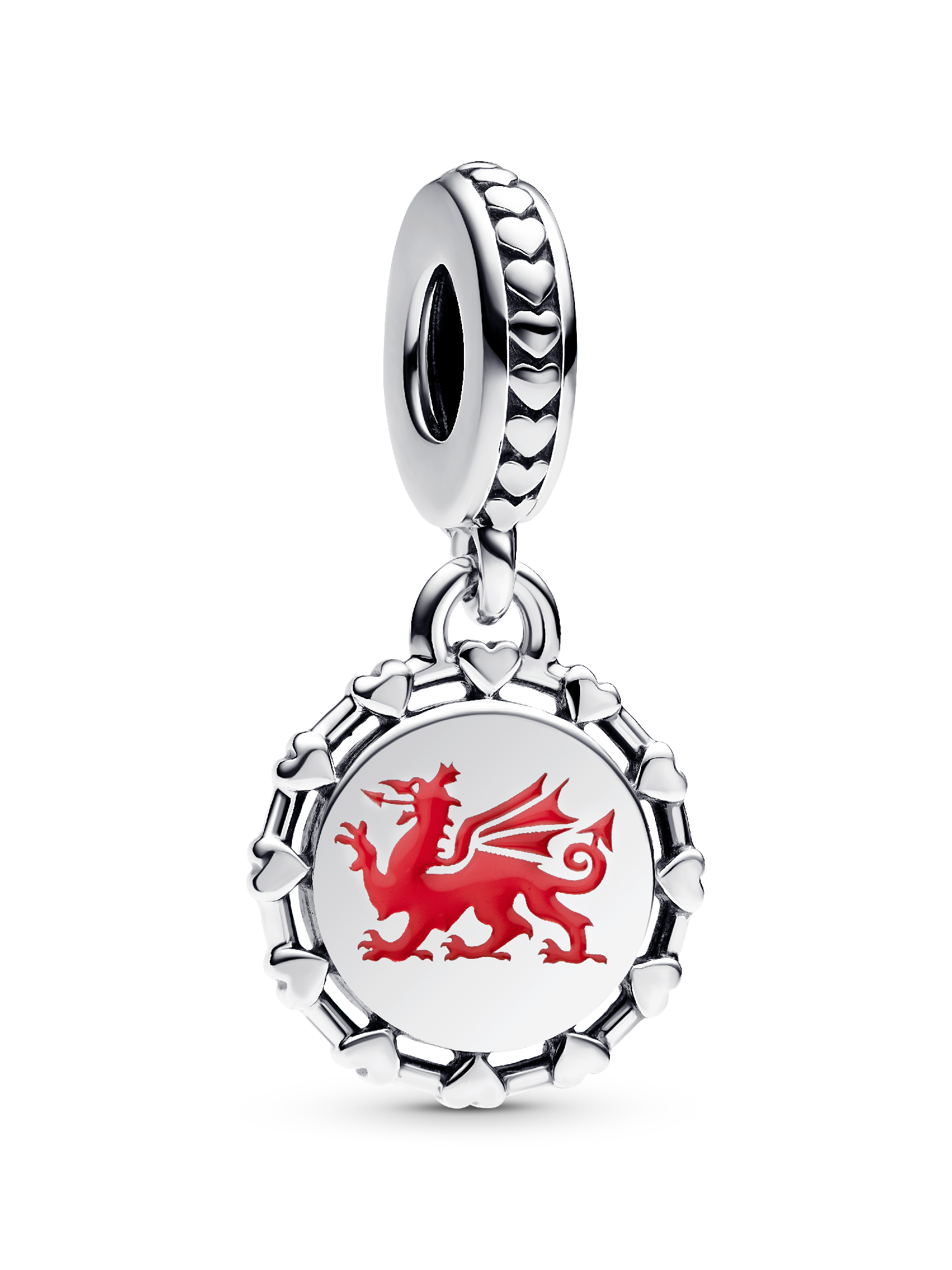 Engravable Welsh Red Dragon Dangle Charm