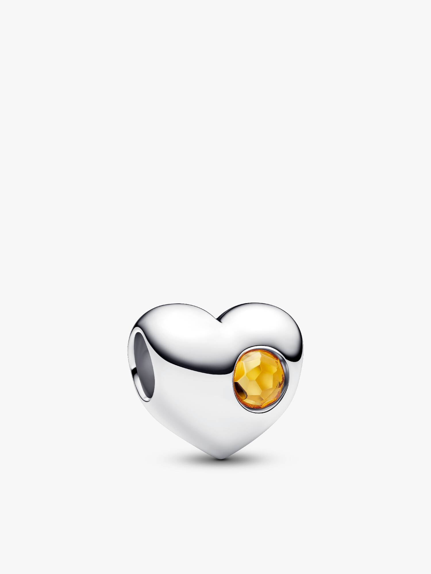 Engravable November Birthstone Heart Charm