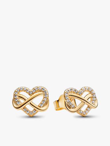 Gold Plated Sparkling Infinity Heart Gift Set