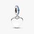 Heart Blue Stone Dangle Charm Heart Blue Stone Dangle Charm