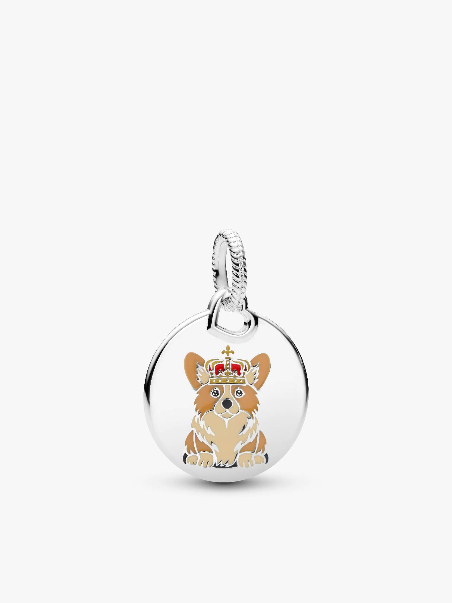 Royal Corgi Engravable Round Tag Pendant