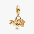Airplane, Globe & Suitcase Triple Dangle Charm Airplane, Globe & Suitcase Triple Dangle Charm