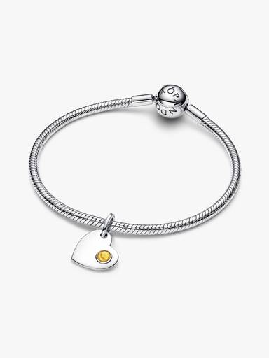 November Heart Dangle Charm