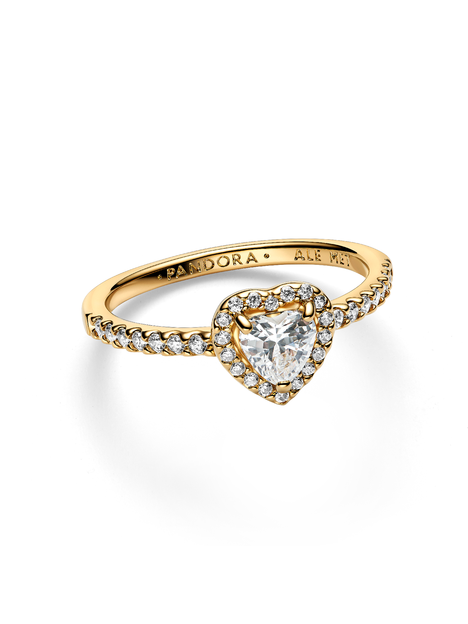 Elevated Heart Ring | Gold plated | Pandora UK
