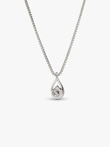 Pandora Infinite 14k White Gold Lab-grown Diamond Pendant Necklace