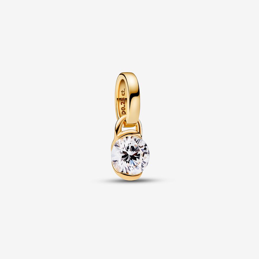 Pandora Talisman 14k Gold Lab-grown Diamond Infinity Pendant image number 0