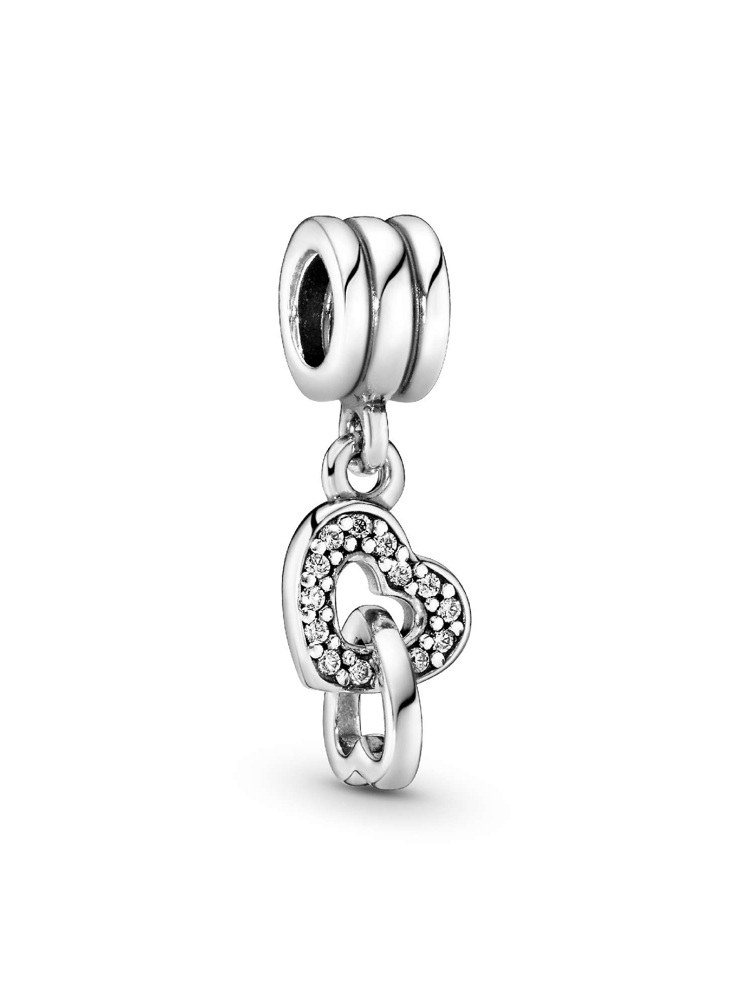 Interlocking Hearts Dangle Charm