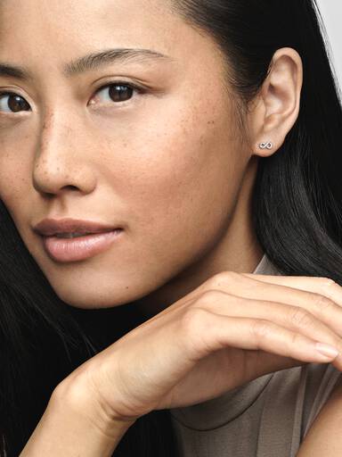Sparkling Infinity Stud Earrings